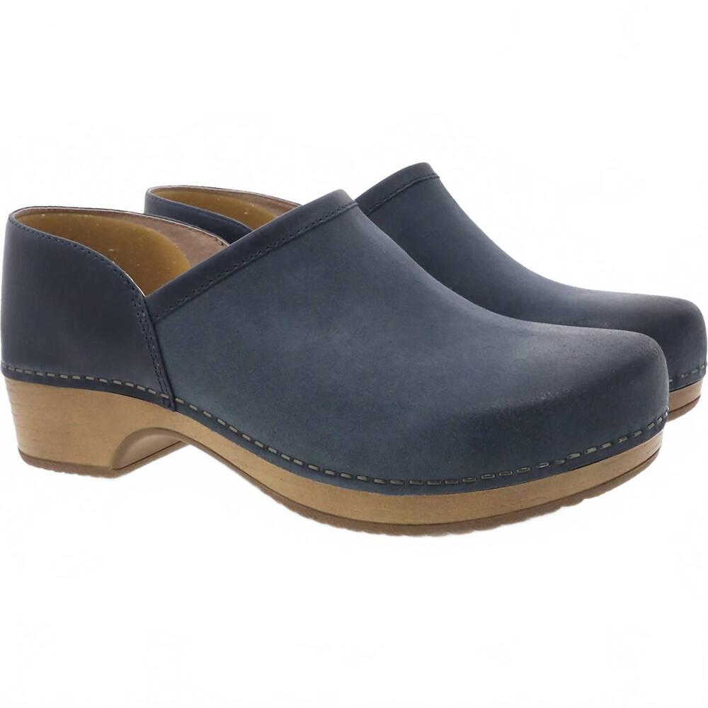 NEW DANSKO women's brenna suede clog in navy